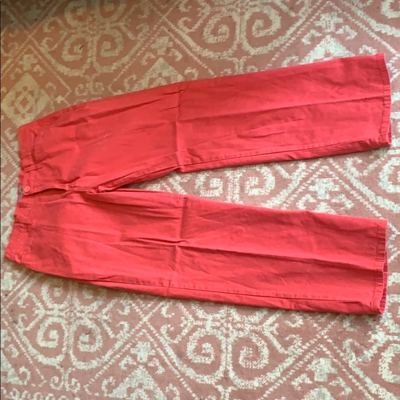 Coral and white french dressing jeans pants - Picture 2 of 3